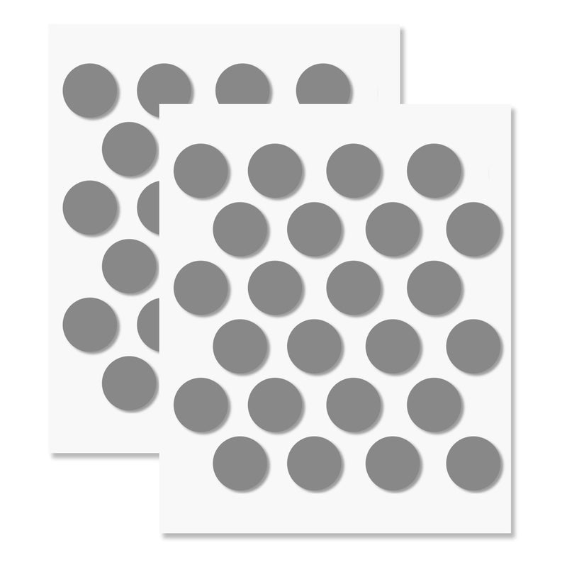 UNMAR Dark Grey Self-Adhesive Screw Hole Stickers - 48 pcs. 0.79 inch / 20 mm Peel Stick Dust Proof Tape, Water Resistance PVC Caps for Wood Cabinets, Furniture, Drawer, Wardrobe, Kitchen, Table - Image 1